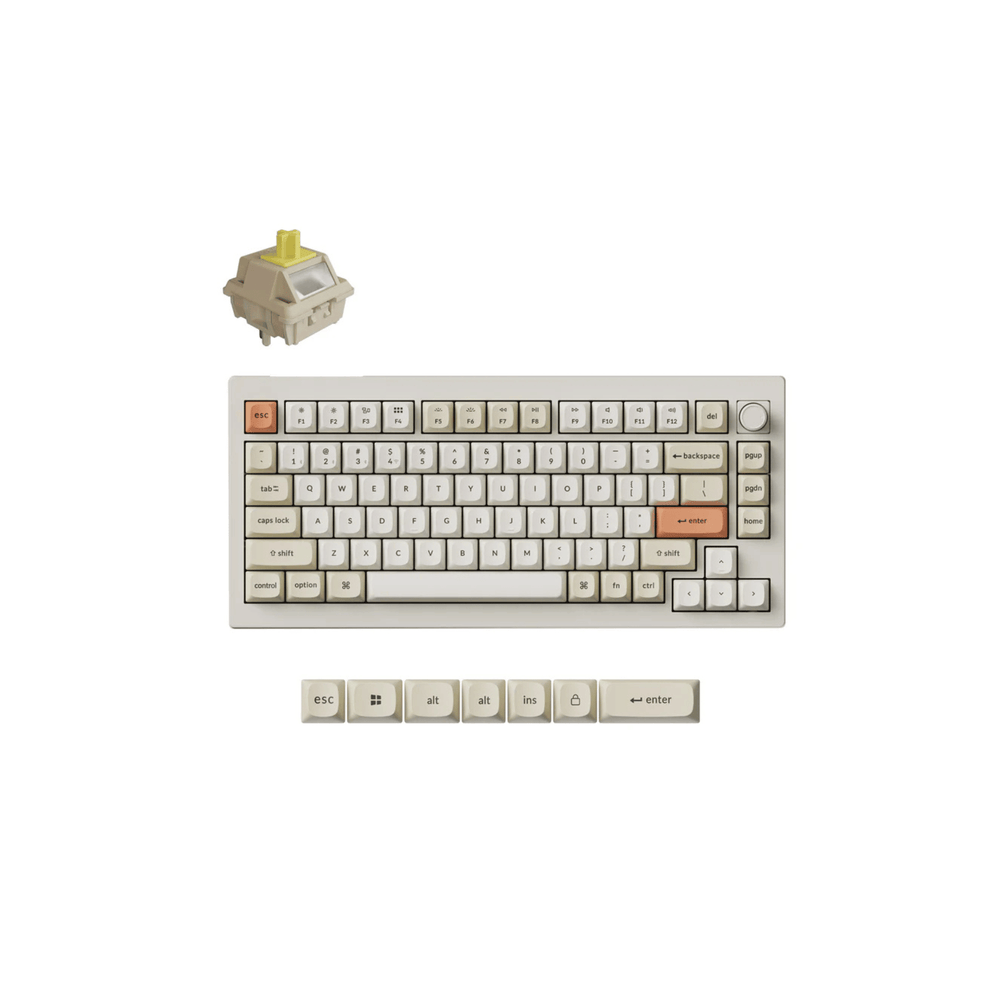 Keychron V1 Ultra 8K Wireless Custom Mechanical Keyboard - Retro Pastel