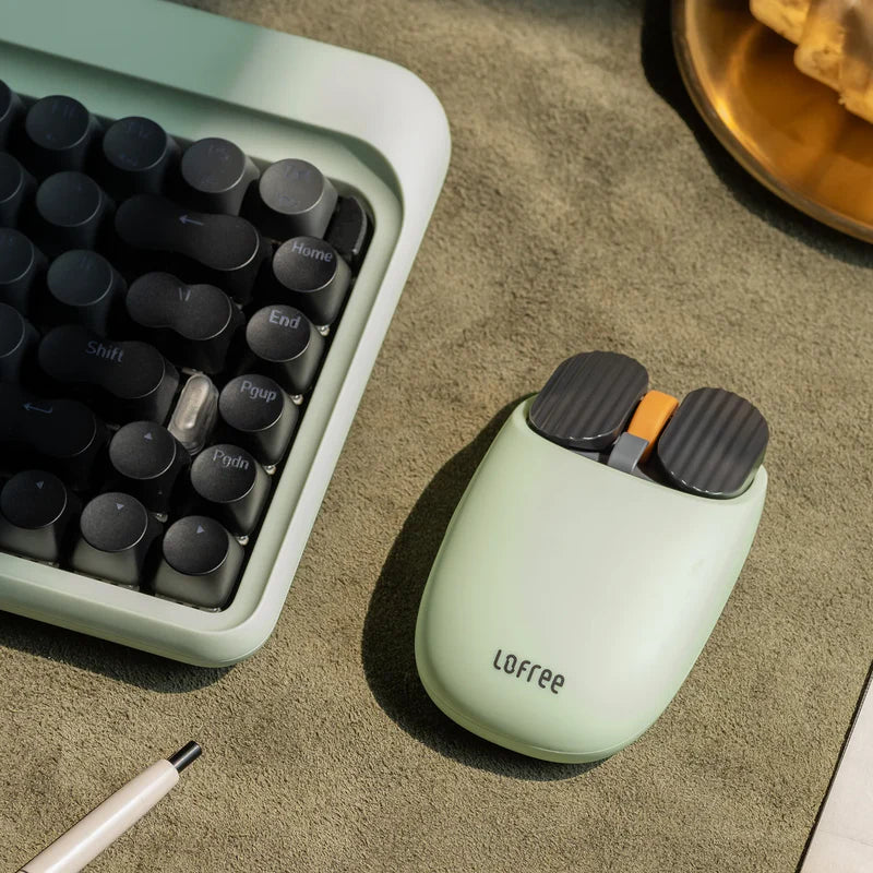 Lofree Wavy Chips Ergonomics Wireless Mouse (Olive)