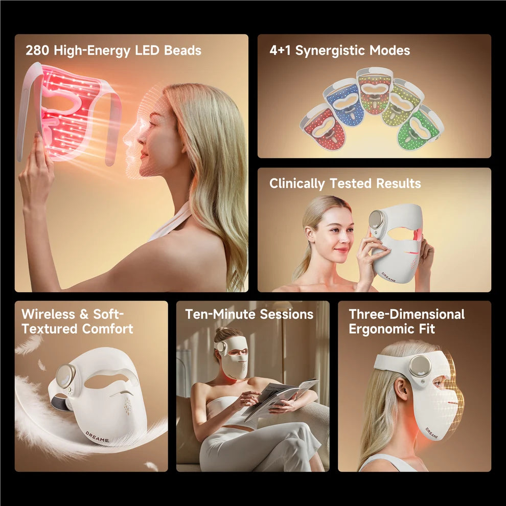 Dreame Chrona Photon Red Light Therapy Skincare LED Mask