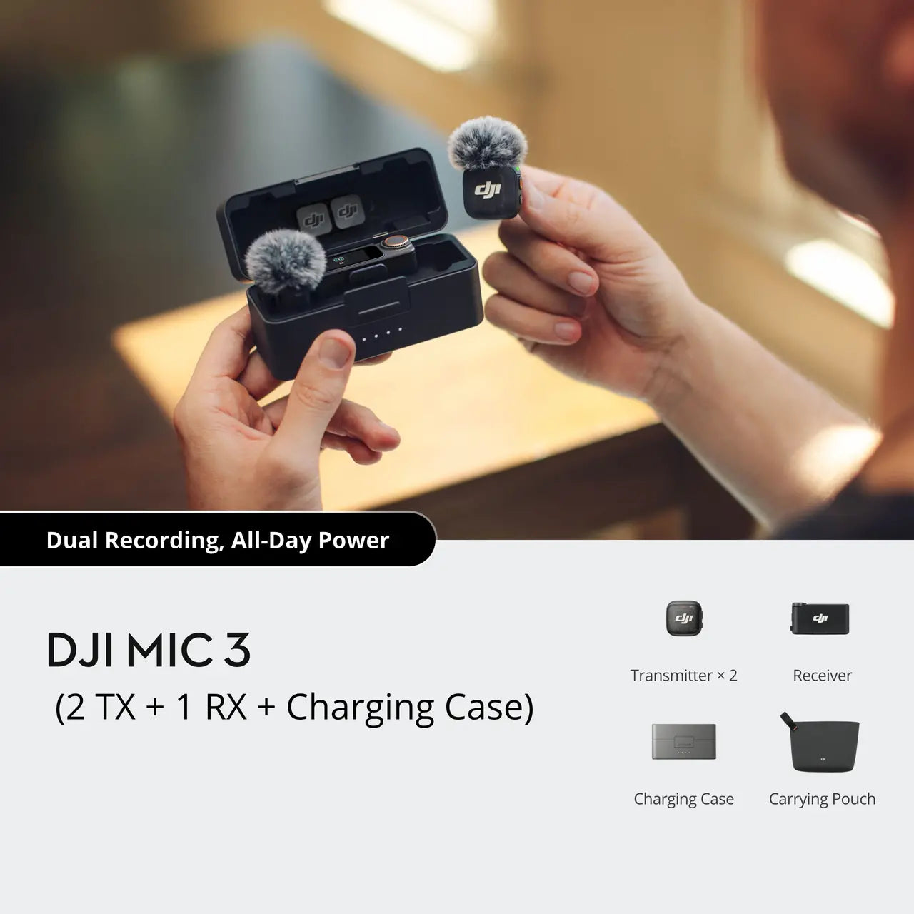 DJI Mic 3 (2 TX + 1 RX +Charging Case)
