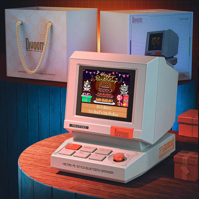 Divoom MiniToo Retro Pixel Bluetooth Speaker