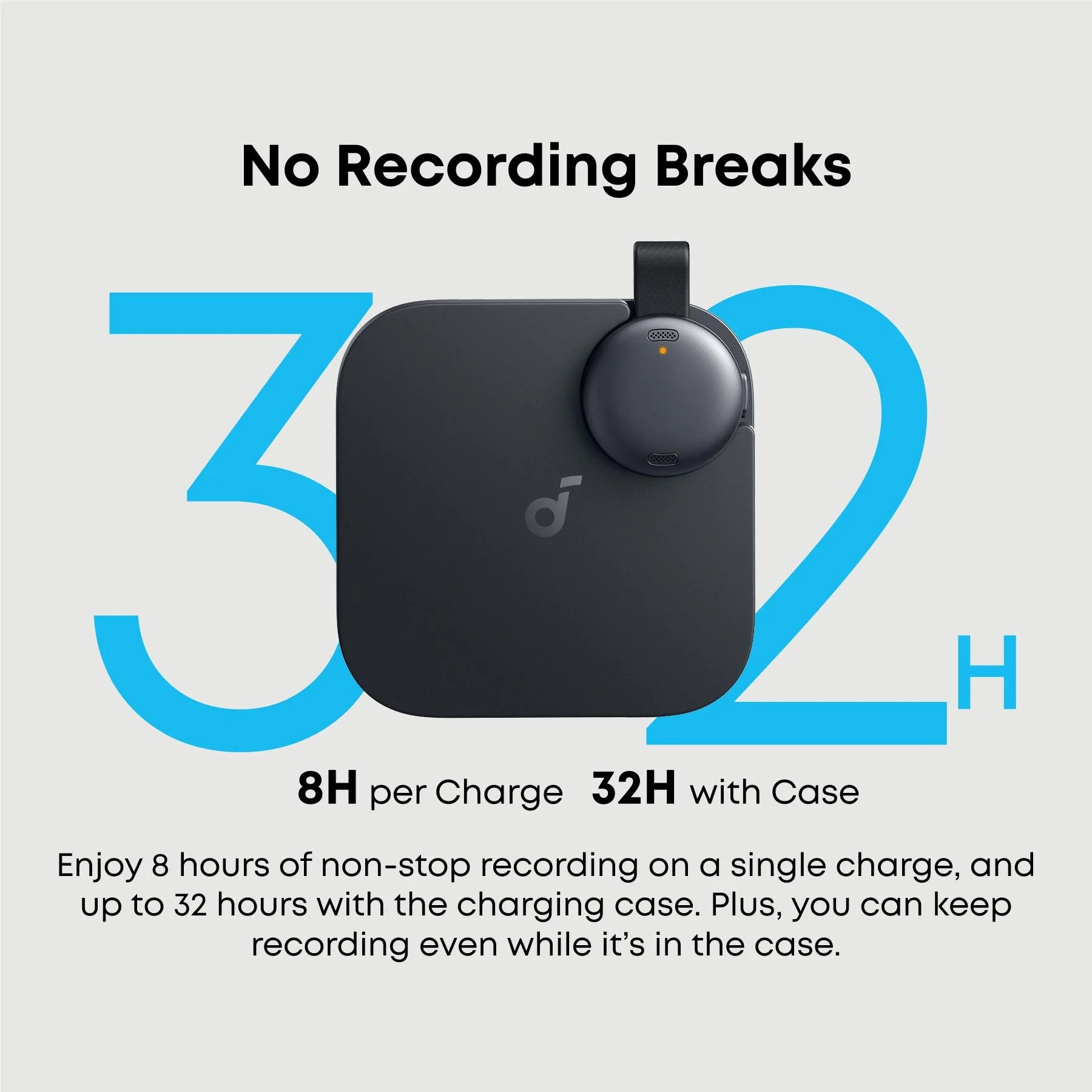soundcore Work | AI Voice Recorder & Note Taker - Coin-sized AI Wearable