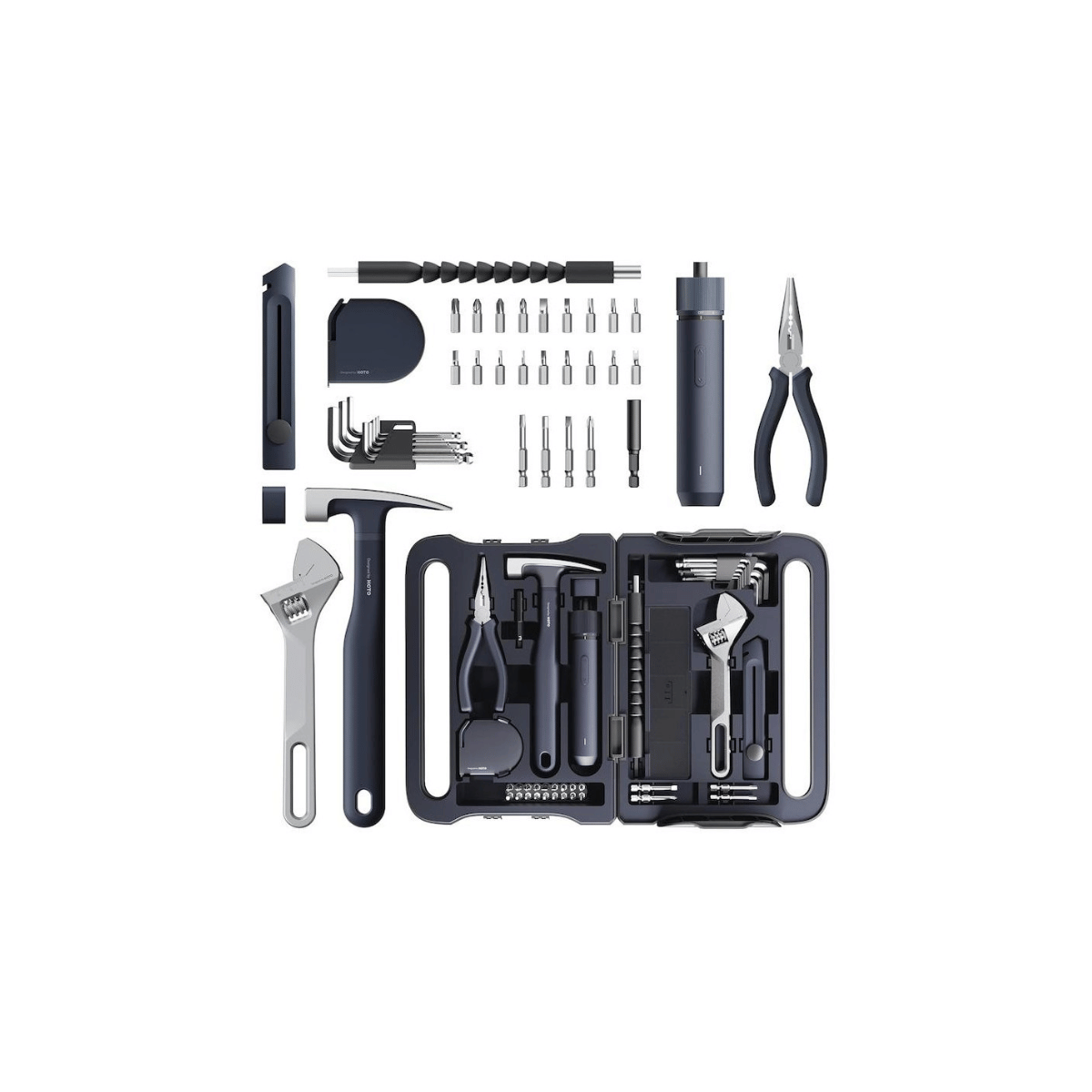 HOTO 40PC Household Tool Kit with Electric Screwdriver